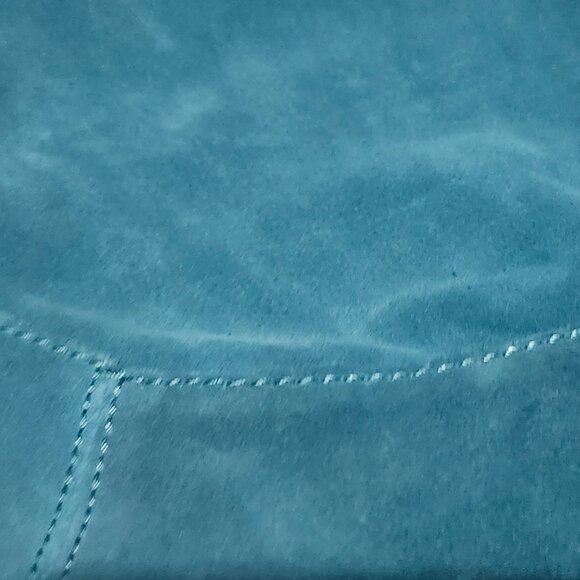 Anthropologies Turquoise  Blue Clutch Bag With resin handles - Picture 5 of 10